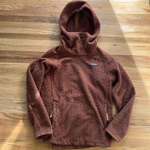Patagonia Textured Brown Cowl Neck Sweater